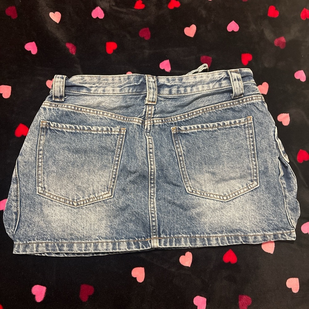 Bershka Blue Denim Skirt - Picture 2 of 3